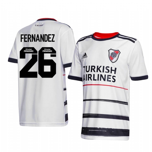 River Plate Ignacio Fernandez 2020 Third Men's White Short Sleeve Jersey