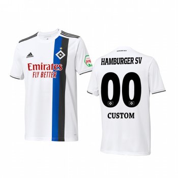 Youth Hamburger SV Custom 19-20 Home Youth White Short Sleeve Jersey