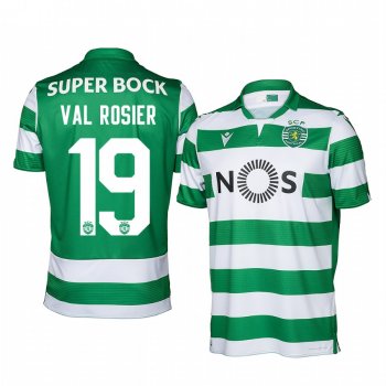 Sporting Lisbon Valentin Rosier Men's Green Home Short Sleeve Jersey 19-20