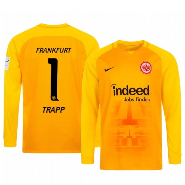 19-20 Eintracht Frankfurt Kevin Trapp Orange Goalkeeper Long Sleeve Jersey Men's