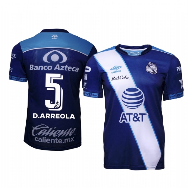 Daniel Arreola Club Puebla Away Blue Short Sleeve Jersey