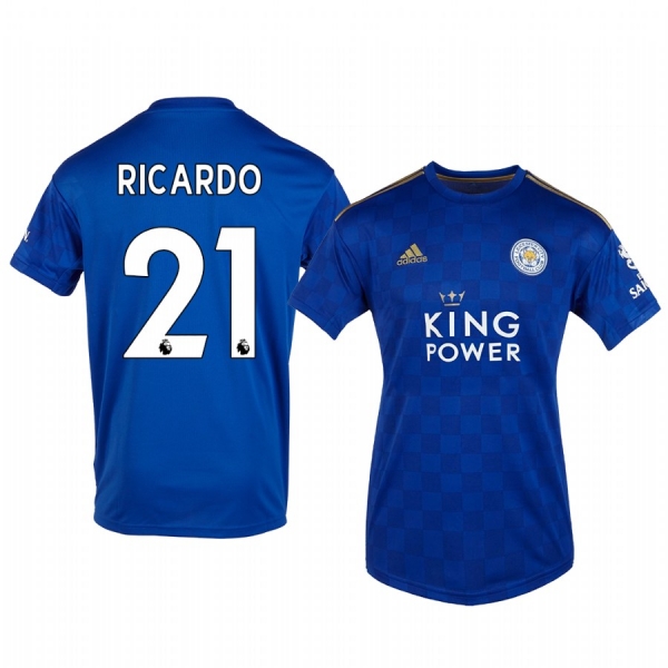 Women's Ricardo Pereira Leicester City Home Short Sleeve Jersey 19-20