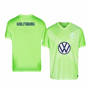 VfL Wolfsburg 2020-21 Away Men's Green Short Sleeve Jersey