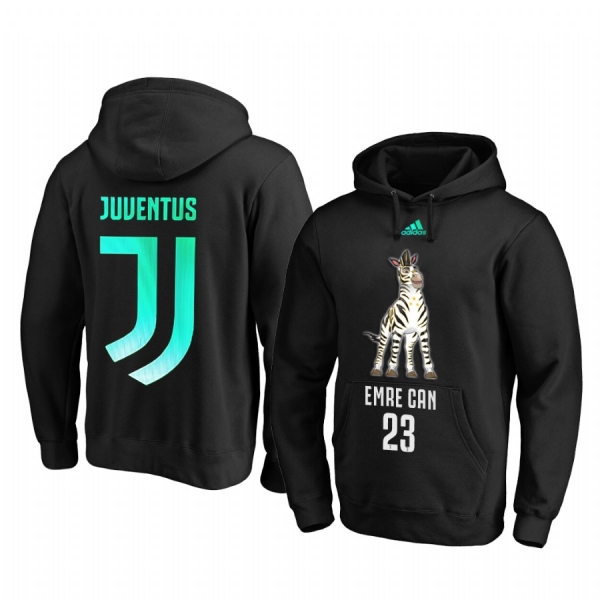 Emre Can Juventus 2020 Black Mascot Pullover Hoodie Personalized