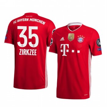 FC Bayern Munich Red 2020 UEFA Champions of Europe 6-Time Winner Patch Jersey