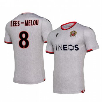 OGC Nice Pierre Lees-Melou Men's Grey Away Short Sleeve Jersey 19-20