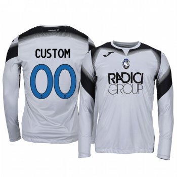 19-20 Atalanta Custom Gray Goalkeeper Long Sleeve Jersey Men's