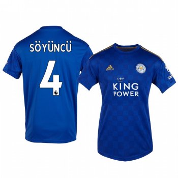 Women's Caglar Soyuncu Leicester City Home Short Sleeve Jersey 19-20