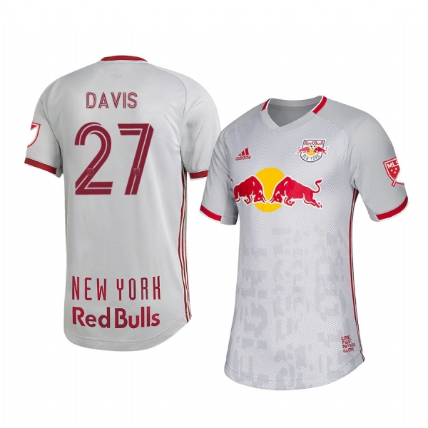 Sean Davis New York Red Bulls White 2020 Primary Men's Authentic Short Sleeve Jersey