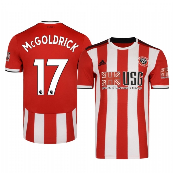 Men's David McGoldrick Sheffield United Home Short Sleeve Jersey 19-20