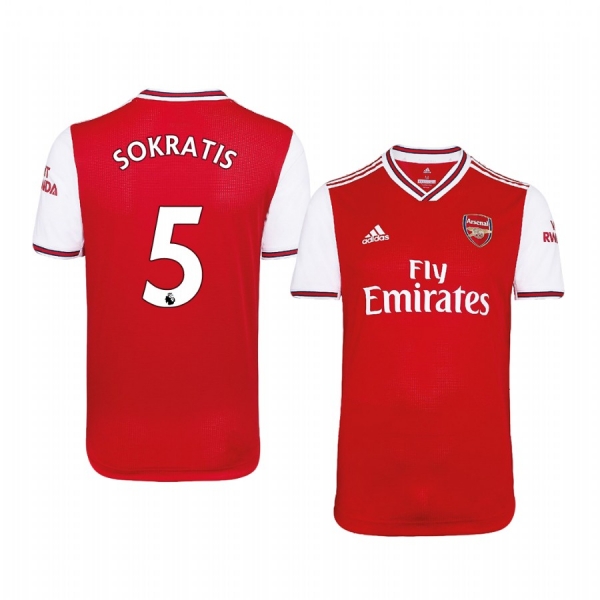 Men's Sokratis Papastathopoulos Arsenal Home Short Sleeve Jersey 19-20