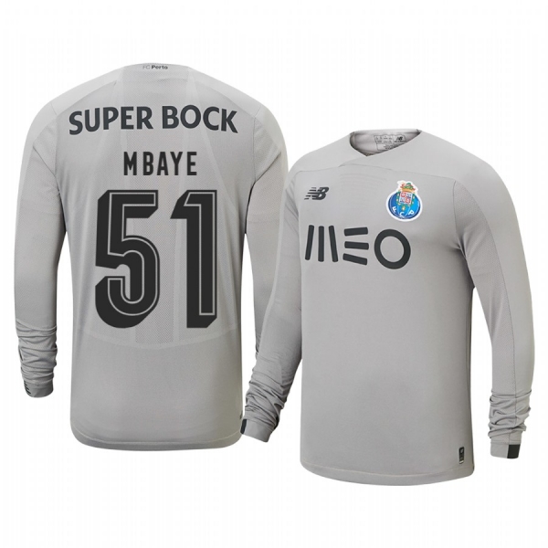 Porto Mouhamed Mbaye Gray Goalkeeper Away Jersey 19-20 Men's