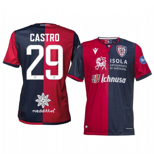 Men's Lucas Castro Cagliari Calcio 19-20 Home Jersey