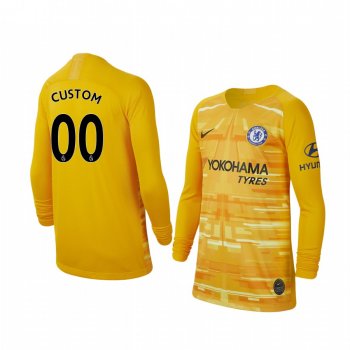 Youth 19-20 Chelsea Custom Stadium Goalkeeper Long Sleeve Jersey Youth