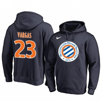 Thibaut Vargas Montpellier HSC Team Logo Navy Iconic Pullover Hoodie