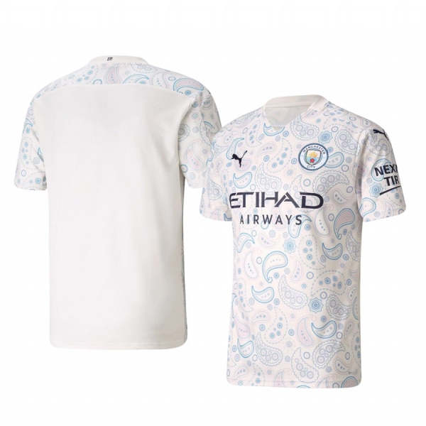 Manchester City 2020-21 Third Men's White Short Sleeve Jersey