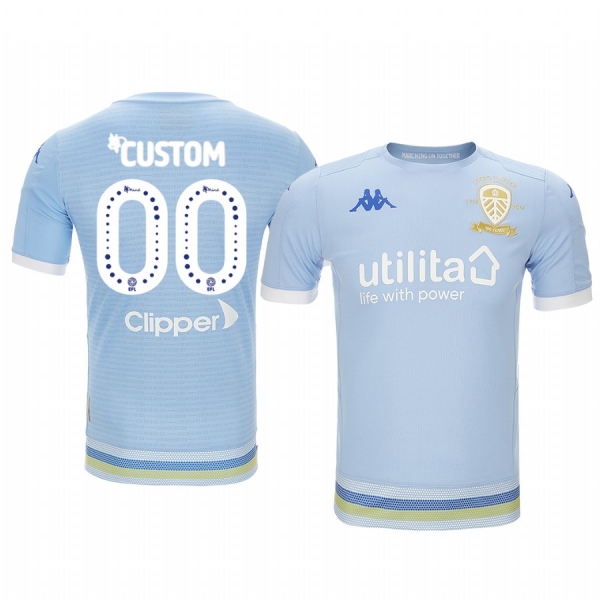 Youth Leeds United Custom Youth Light Blue Third Short Sleeve Jersey 19-20