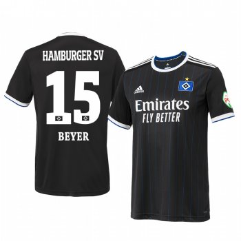 Hamburger SV Louis Beyer 19-20 Third Men's Black Short Sleeve Jersey