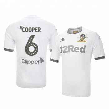 Liam Cooper Leeds United Home White 100 Year Crest Jersey