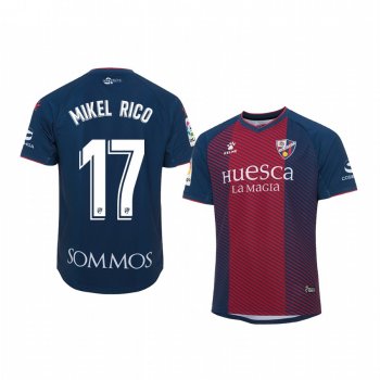 Mikel Rico SD Huesca Home Navy Red Short Sleeve Jersey