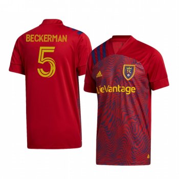 Kyle Beckerman Real Salt Lake 2020 Home Replica Short Sleeve Red Jersey