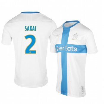 Hiroki Sakai Olympique de Marseille White 120th Anniversary Limited Edition Jersey Men's