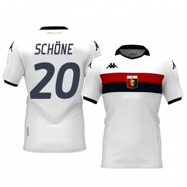 Lasse Schöne Genoa 19-20 Away Short Sleeve Jersey