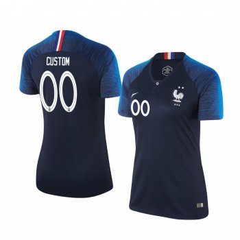 2018 World Cup Champions France Custom Women's Home Official Jersey