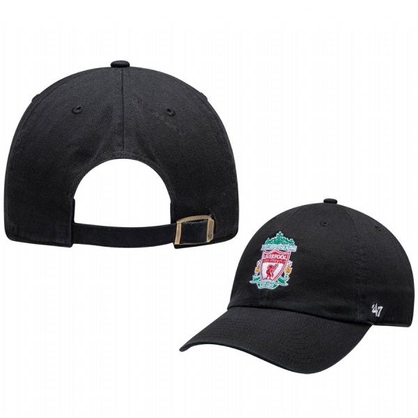 Liverpool Black Crest Clean Up Adjustable Hat