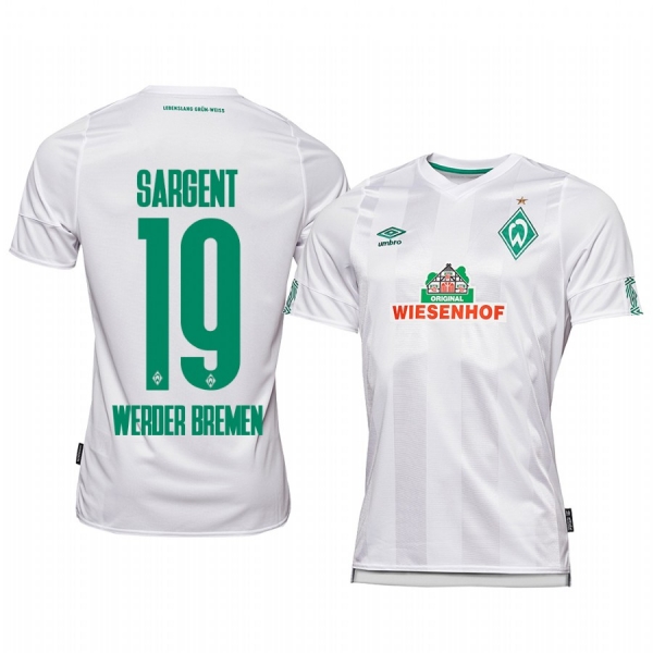 Werder Bremen Josh Sargent White Away Jersey 19-20 Men's