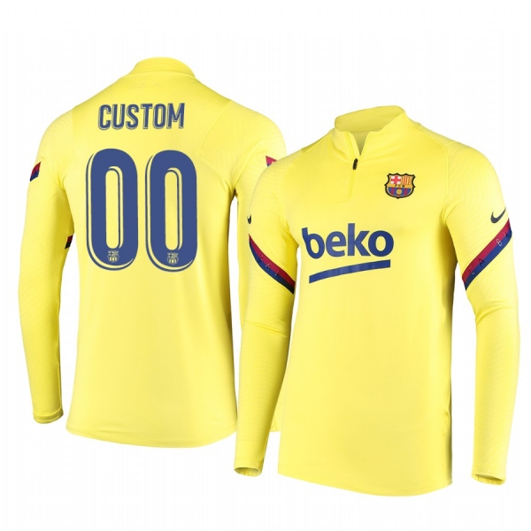 Custom Barcelona Men's Gold Strike Drill Quarter-Zip Jacket Raglan Sleeves