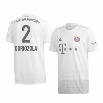 Alvaro Odriozola Bayern Munich 19-20 White Away Replica Jersey Men's