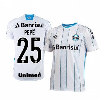 Gremio Pepê 2020-21 Away Men's White Short Sleeve Jersey