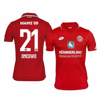 Mainz 05 Karim Onisiwo 19-20 Home Men's Red Short Sleeve Jersey