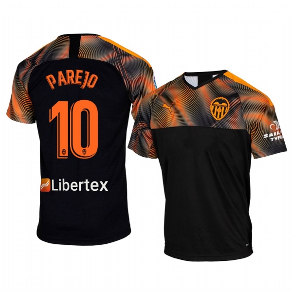 Youth Valencia Daniel Parejo Away Short Sleeve Jersey 19-20