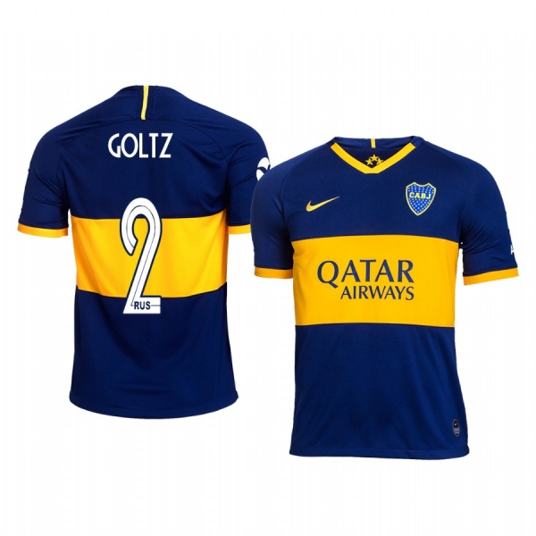 Boca Juniors Paolo Goltz Men's 19-20 Home Replica Short Sleeve Jersey