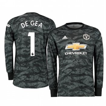 19-20 Manchester United David de Gea Dark Grey Away Goalkeeper Jersey Men's