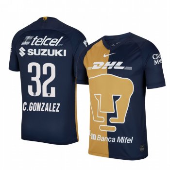 Carlos Gonzalez Pumas UNAM 19-20 Navy Third Replica Stadium Jersey Men's