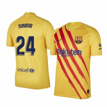 Junior Firpo Barcelona Fourth Yellow Short Sleeve Jersey