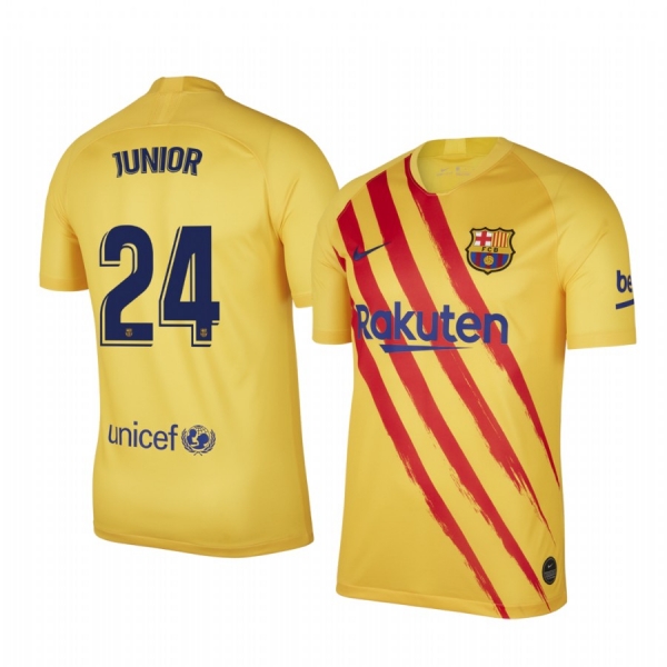 Junior Firpo Barcelona Fourth Yellow Short Sleeve Jersey