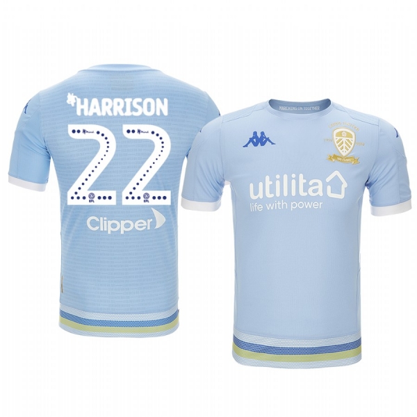 Youth Leeds United Jack Harrison Light Blue Third Short Sleeve Jersey 19-20