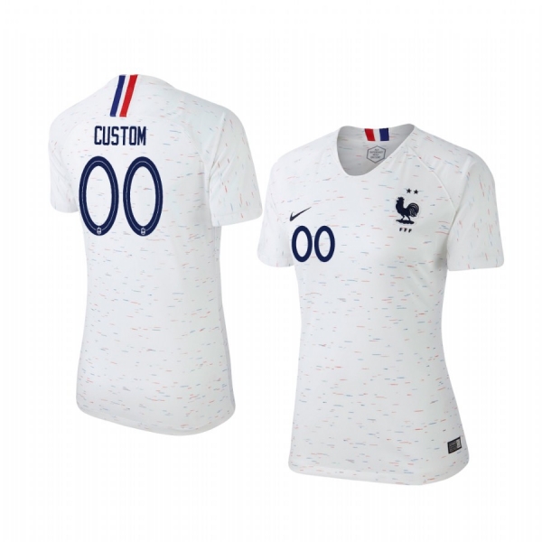 2018 World Cup Champions France Custom Women's Away Official Jersey