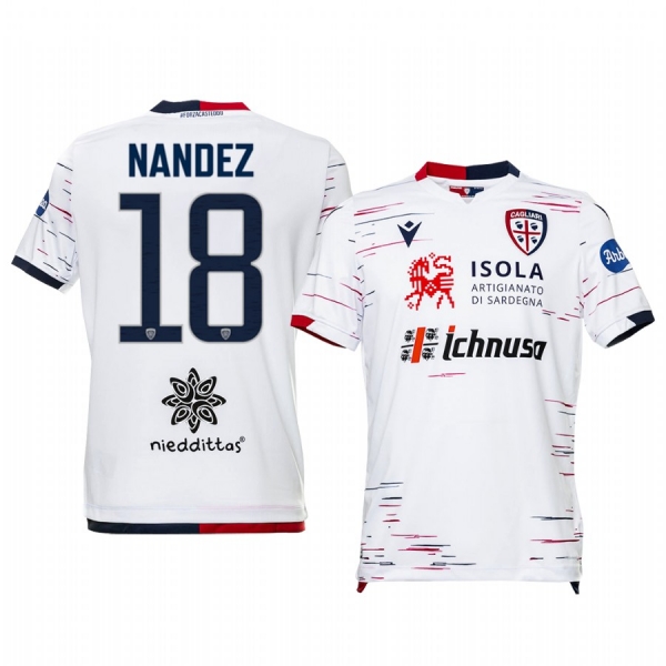 Nahitan Nandez Cagliari Calcio 19-20 Away Short Sleeve Jersey