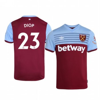 Men's Issa Diop West Ham United Home Short Sleeve Jersey 19-20