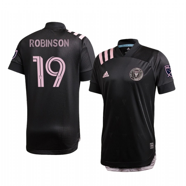 Robbie Robinson Inter Miami Black 2020 Inaugural Away Men's Authentic Short Sleeve Jersey