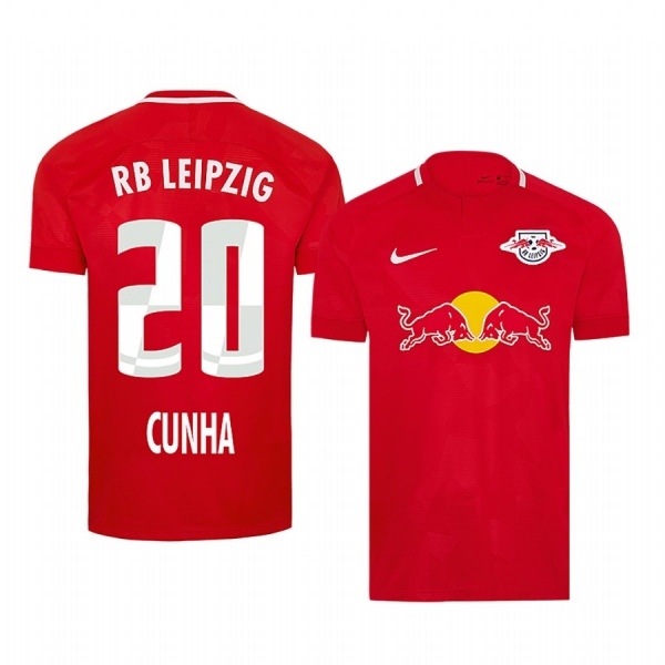 Matheus Cunha RB Leipzig 19-20 Fourth Men's Red Short Sleeve Jersey