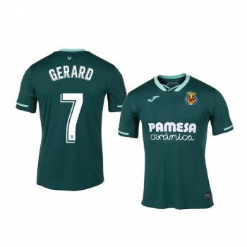 Youth Villarreal Gerard Moreno Green Away Short Sleeve Jersey 19-20