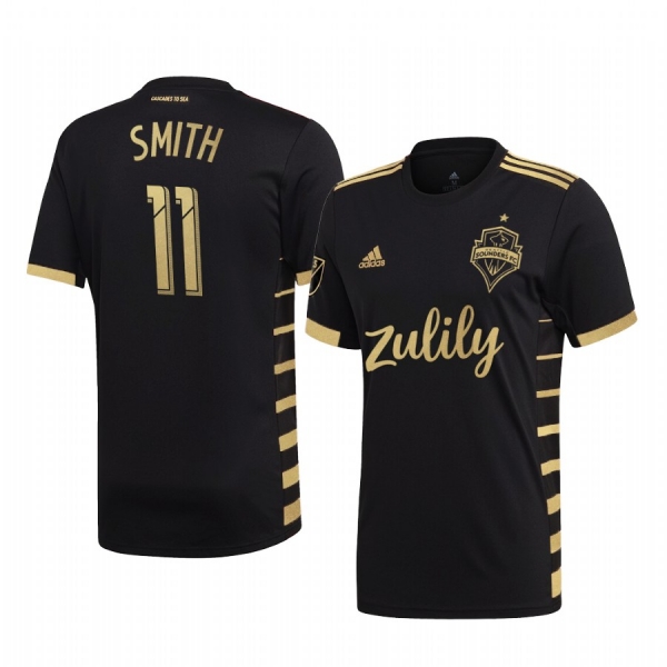 Brad Smith Seattle Sounders FC 2019 MLS Cup Champions Black Short Sleeve Jersey