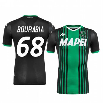 Mehdi Bourabia U.S. Sassuolo Calcio 2019-20 Black Home Men's Short Sleeve Jersey