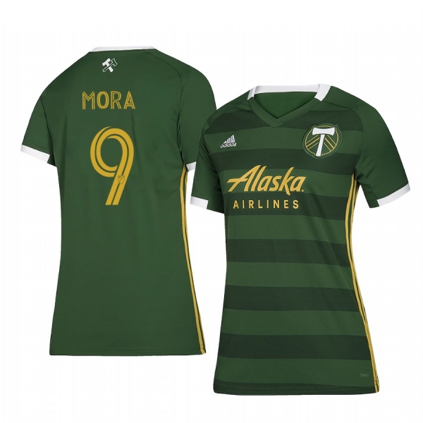 Women's Portland Timbers Felipe Mora Green Primary Short Sleeve Jersey 2020